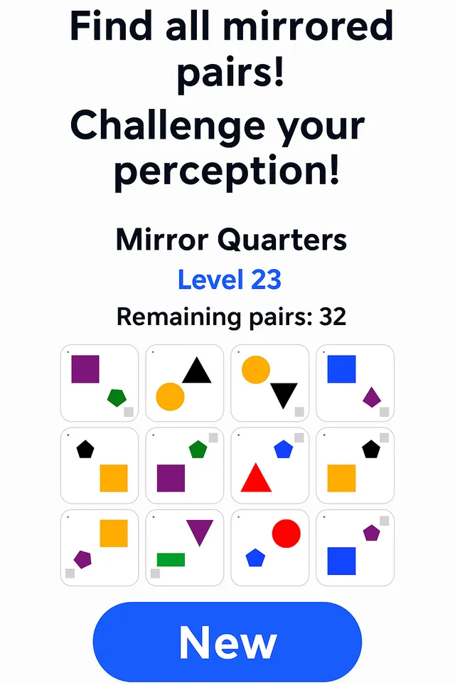 Find all mirrored pairs in Mirror Quarters