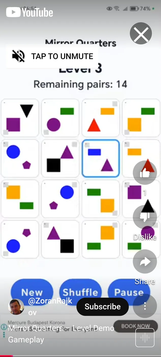 Skill-Building Puzzles — Mirror Quarters screen